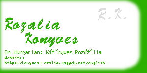 rozalia konyves business card